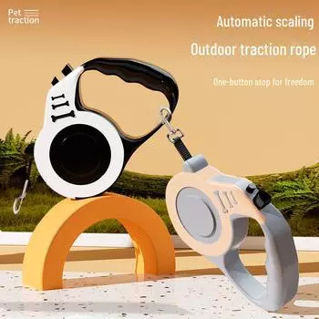 Выдвижной поводок для выгула собак мелких и средних размеров - не выскальзывает, подходит для собак и кошек 3 meters жёлтый