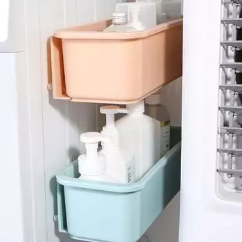 Выдвижной ящик для хранения настенный без сверла многофункциональный кухонный принадлежности для ванной комнаты шкаф для одежды органайзер для нижнего белья контейнер держатель белый