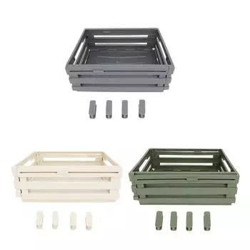 Выдвижной ящик для хранения PP штабелируемый ящик для хранения всякой всячины кладовая органайзер контейнер ящик для спальни Green