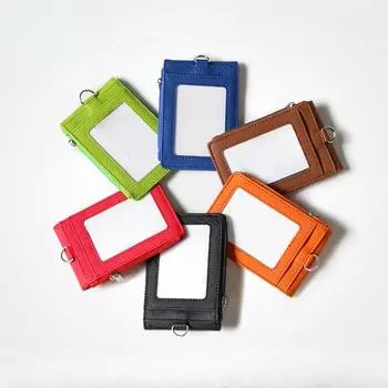 Выдвижной шейный ремешок, ремешки, чехол для банковской карты, держатель для бейджа, деловой чехол для карт на молнии, кошелек, рабочий чехол для карт оранжевый