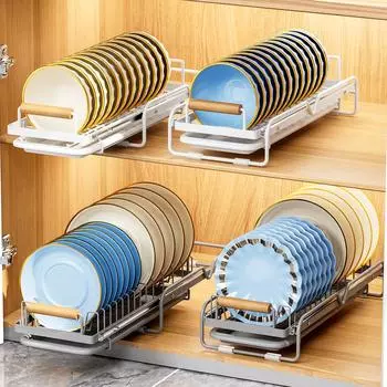 Выдвижной шкаф для хранения на кухне, выдвижной органайзер, ящик, поднос для хранения, корзина для хранения бутылок с приправами, кухонный органайзер