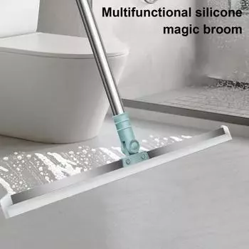 Выдвижной скребок для пола из нержавеющей стали с вращающейся головкой скребка, регулируемой ручкой, антикоррозийной щеткой для очистки стержня скребка A