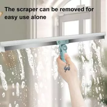 Выдвижной скребок для пола из нержавеющей стали с вращающейся головкой скребка, регулируемой ручкой, антикоррозийным стержнем скребка