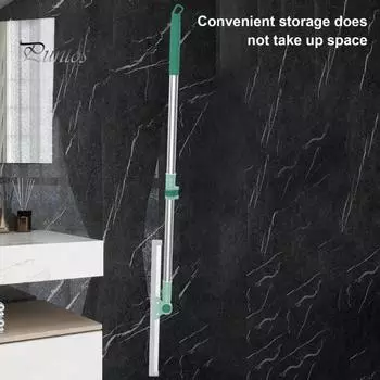 Выдвижной скребок для пола из нержавеющей стали с регулируемой ручкой, вращающейся на 180 градусов головкой, резиновым лезвием для мытья полов S