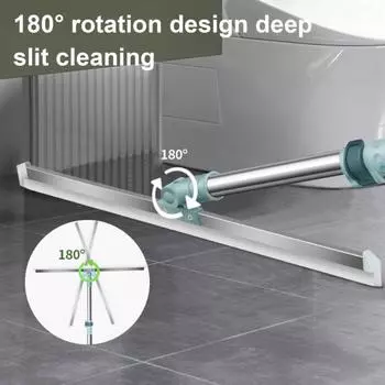 Выдвижной скребок для пола из нержавеющей стали Yousheng с вращающейся головкой скребка, регулируемой ручкой, антикоррозийной щеткой для очистки стержня скребка A