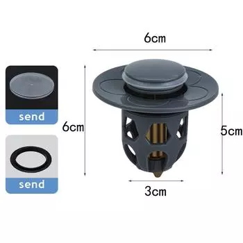 Выдвижной сливной фильтр для раковины для умывальника, сито для раковины для волос, пробка для ванны, инструмент для ванной комнаты серебряный
