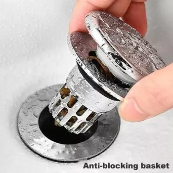 Выдвижной сливной пробка для ванны 2-в-1 сито для улавливания волос с латунным сердечником Простая установка в ванной комнате Сливная пробка для раковины с латунным сердечником