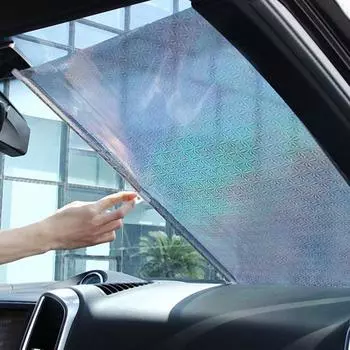 Выдвижной солнцезащитный козырек для бокового окна автомобиля, солнцезащитный козырек, рулонная защита, оконная пленка, задний солнцезащитный козырек 40*60CM чёрный