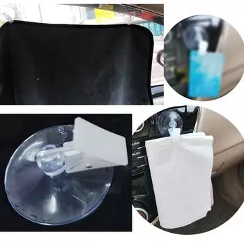 Выдвижной стеклянный резиновый вакуумный многофункциональный автомобильный зажим для козырька, бытовой удобный присоска для билетов, зажим для имени, парковочная карта, очки для полотенец 4 PCS