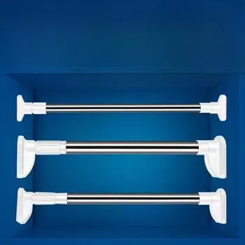 Выдвижной стержень, непробиваемый, утолщенный карниз для душевой занавески из нержавеющей стали, карниз для штор, подвесной карниз для гардероба 22mm50~80cm