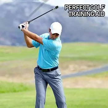 Выдвижной тренажер для разминки и замаха в гольфе, тренажер для разминки и замаха в гольфе, тренажер для тренировки ритма и звука с ручкой для тренировки расстояния и темпа красный