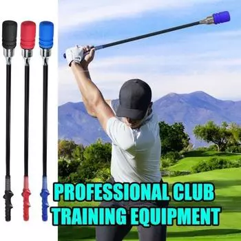 Выдвижной тренажер для разминки и замаха в гольфе, разминочный тренажер для разминки и ритма со звуком щелчка красный