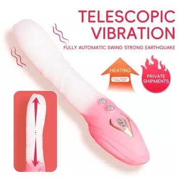 Выдвижной вибратор с подогревом для точки G, мастурбатор, секс-игрушки для взрослых для женщин