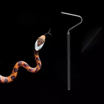 Выдвижной выдвижной крючок для ловли змей Нержавеющий инструмент для ловли рептилий Крючок для ловли рептилий Ящерица чёрный