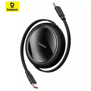 Выдвижной зарядный кабель Baseus Free2Draw Mini от Type-C до Type-C, 100 Вт 60W, 1m белый