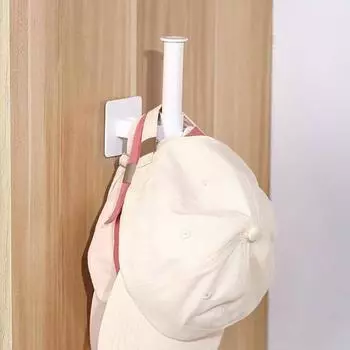 Выдвижные крючки, самоклеящаяся настенная вешалка для ванной комнаты, следовые наклейки, липкие крючки, органайзер для бейсбольных кепок чёрный