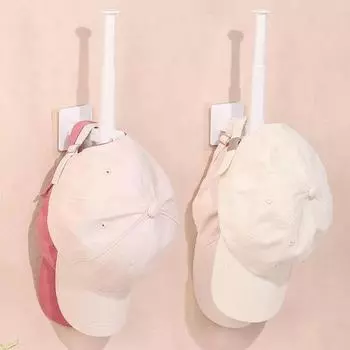 Выдвижные крючки, самоклеящаяся настенная вешалка для ванной комнаты, следовые наклейки, липкие крючки, органайзер для бейсбольных кепок чёрный