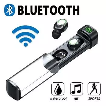 Выдвижные наушники TWS Bluetooth5.3 Беспроводные наушники Водонепроницаемая спортивная гарнитура
