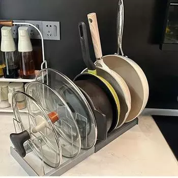 Выдвижные регулируемые полки, ящики для хранения крышек, натяжные полки для кухонной посуды