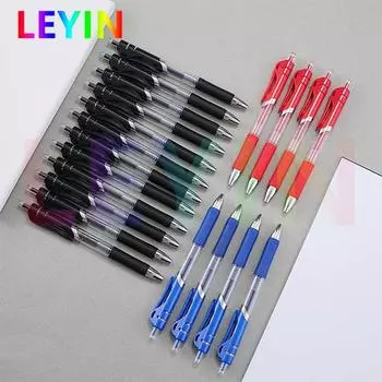 Выдвижные шариковые ручки премиум-класса с гелевыми чернилами, стержни для шариковых ручек, тонкие 0,5 мм, школьные и офисные канцелярские принадлежности, шариковая ручка, ручка для подписи 1Pcs синий