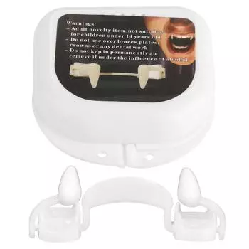 Выдвижные зубы, клыки, вставной зуб для Хэллоуина, костюм, украшения для вечеринки в честь косплея