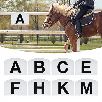 Выездка Арена Маркеры Буквы Профессиональные Спортивные Портативные Водонепроницаемые Конюшни Тренировочная Стена 4pcs
