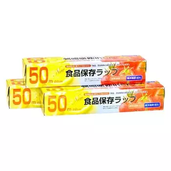 Выгодная упаковка пищевой пленки Dainichi Sangyo PE Mini 22 см x 50 м x 3 Прозрачная полиэтиленовая пленка для сохранения свежести Большая NM5003 [Отличная 3]