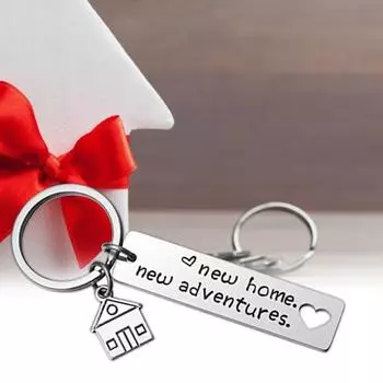 Выгравированный подарок на новоселье из нержавеющей стали, подарок на брелок 2