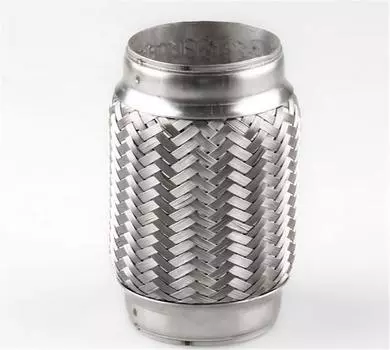 Выхлопная гофра из нержавеющей стали двойной оплетки 3 вход x 6 длина