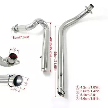 Выхлопная труба мотоцикла с глушителем, съемный глушитель для Honda Steed Shadow 400 600 VLX400 VLX600 VT400 C VT600C VT600