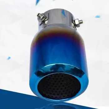 Выхлопная труба, термостойкий, нержавеющий, прямой наконечник глушителя для автомобиля, стильный для автомобиля синий