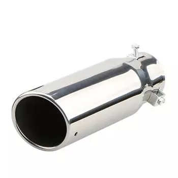 Выхлопной наконечник автомобиля из нержавеющей стали, универсальная выхлопная труба 8,5 дюйма, модифицированная хвостовая часть выхлопной трубы, серебряный