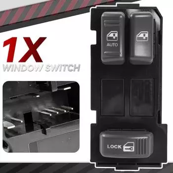 Выключатель блокировки стеклоподъемника двери автомобиля со стороны водителя для GMC C2500 C3500 Jimmy K1500 K2500 Yukon S15 1995 1996 1997 1998 1999 2000 чёрный