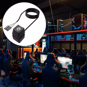 Выключатель питания настольного компьютера Кнопка включения/выключения ПК Аксессуары, Портативные 1.65m Cable