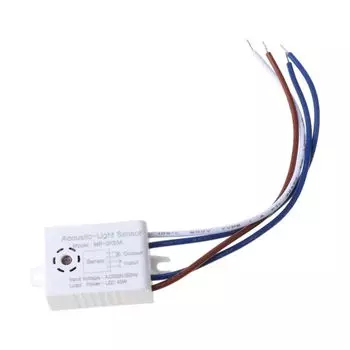 Выключатель света Модуль интеллектуального датчика Звуковой голосовой датчик Интеллектуальные сенсорные переключатели Датчик голосового управления белый