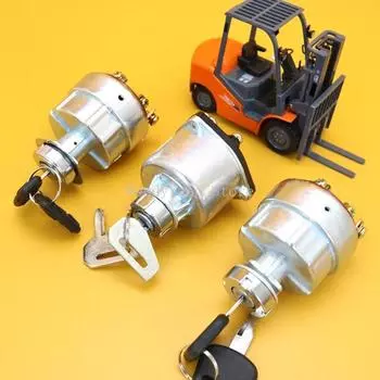 Выключатель зажигания для вилочного погрузчика JK406C подходит для электрического замка Hangcha Jianghuai Taiwan Lifu Modern Forklift Start Key Switch