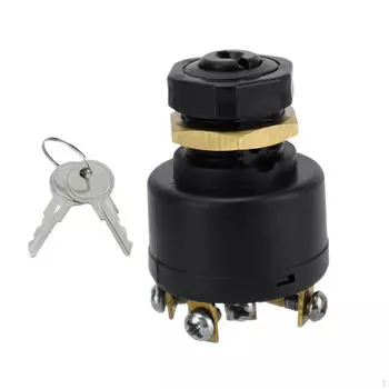 Выключатель зажигания и стартера, прямая замена 6 винтов с 2 ключами, простая установка для подвесного двигателя