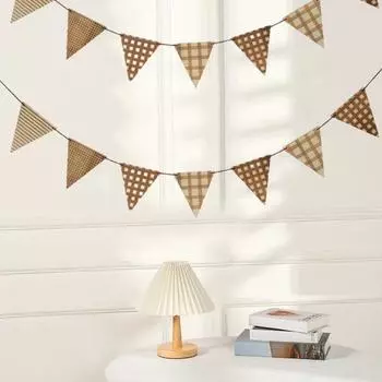 Вымпел для вечеринки, прочный невыцветающий реквизит для фото, прочный многоразовый фон, декор для стен, деревянный подвесной треугольный флаг для вечеринки по случаю дня рождения для помещения