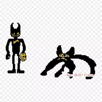 Вымышленный персонаж «Бенди и чернильная машина» с термопереносной печатью, виниловые нашивки, наклейки для одежды, аппликации «сделай сам», моющиеся нашивки