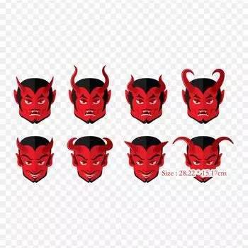 Вымышленный персонаж Дьявол Демон термопереносная печать виниловые нашивки наклейки для одежды DIY аппликации моющиеся нашивки