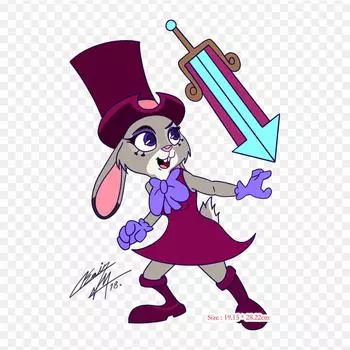 Вымышленный персонаж, лейтенант Джуди Хоппс, Данельда, термопереносная печать, виниловые нашивки, наклейки для одежды, аппликации «сделай сам», моющиеся нашивки