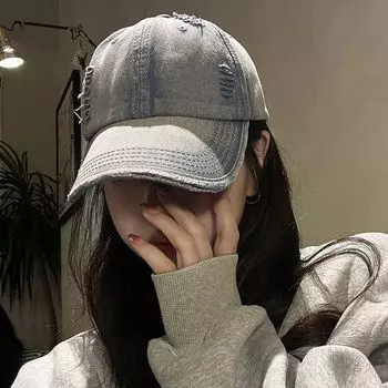 Вымытые и состаренные кепки Женские универсальные весенне-летние студенческие парные уличные бейсболки Мужские кепки для отдыха adjustable (54-57cm)