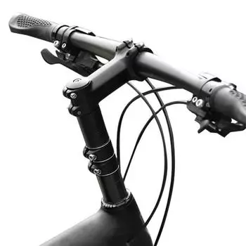 Вынос вилки велосипеда Увеличенная контрольная трубка из алюминиевого сплава Удлиненный руль велосипеда Увеличенная передняя вилка Аксессуары для велосипеда 28,6 мм чёрный