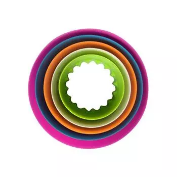 Выпечка 3D Трехмерное моделирование Цветной пластиковый пресс-форма для выпечки Набор из пяти предметов One Size жёлтый