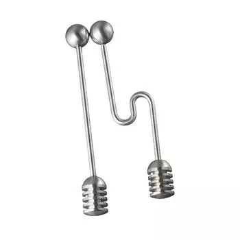 Выпечка Главная Дризлер Диспенсер Нержавеющая сталь Длинная ручка Медовушка Ложка для смешивания Палочка для смешивания Straight