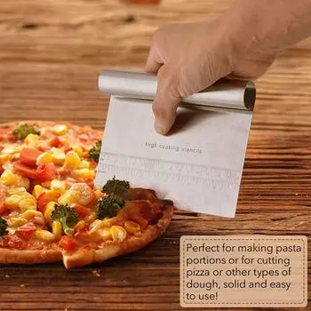 Выпечка Кондитерские изделия Нержавеющая сталь Лопатки Скребок для теста для пиццы Многоцелевой разделитель для торта и хлеба Весы Нож для кухни Выпечка Rectangular