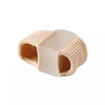 Выпрямитель для пальцев ног, противоскользящий двойной кольцевой разделитель пальцев ног для перекрывающихся пальцев ног и вальгусной деформации большого пальца стопы, ортопедический корректор косточки на ноге L 1pc