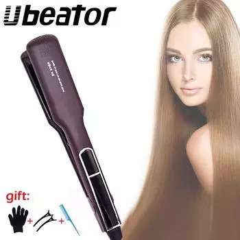 Выпрямитель для волос 3D с керамическим покрытием Big-UK Plug фиолетовый