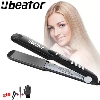 Выпрямитель для волос с керамическим покрытием US Plug чёрный