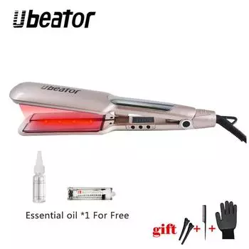 Выпрямитель для волос с керамическим покрытием UK Plug розовый